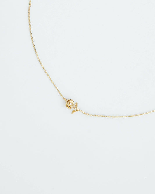 August Birth Flower Necklace: Gold