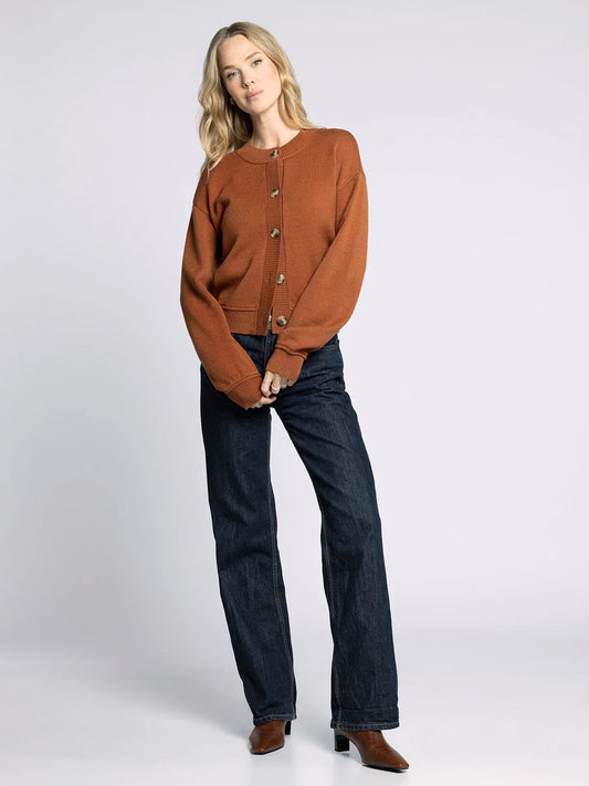 Eliza Cardigan in Rust by Thread and Supply