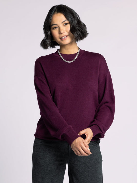 Fatima Sweater by Thread and Supply in Deep Cherrywood