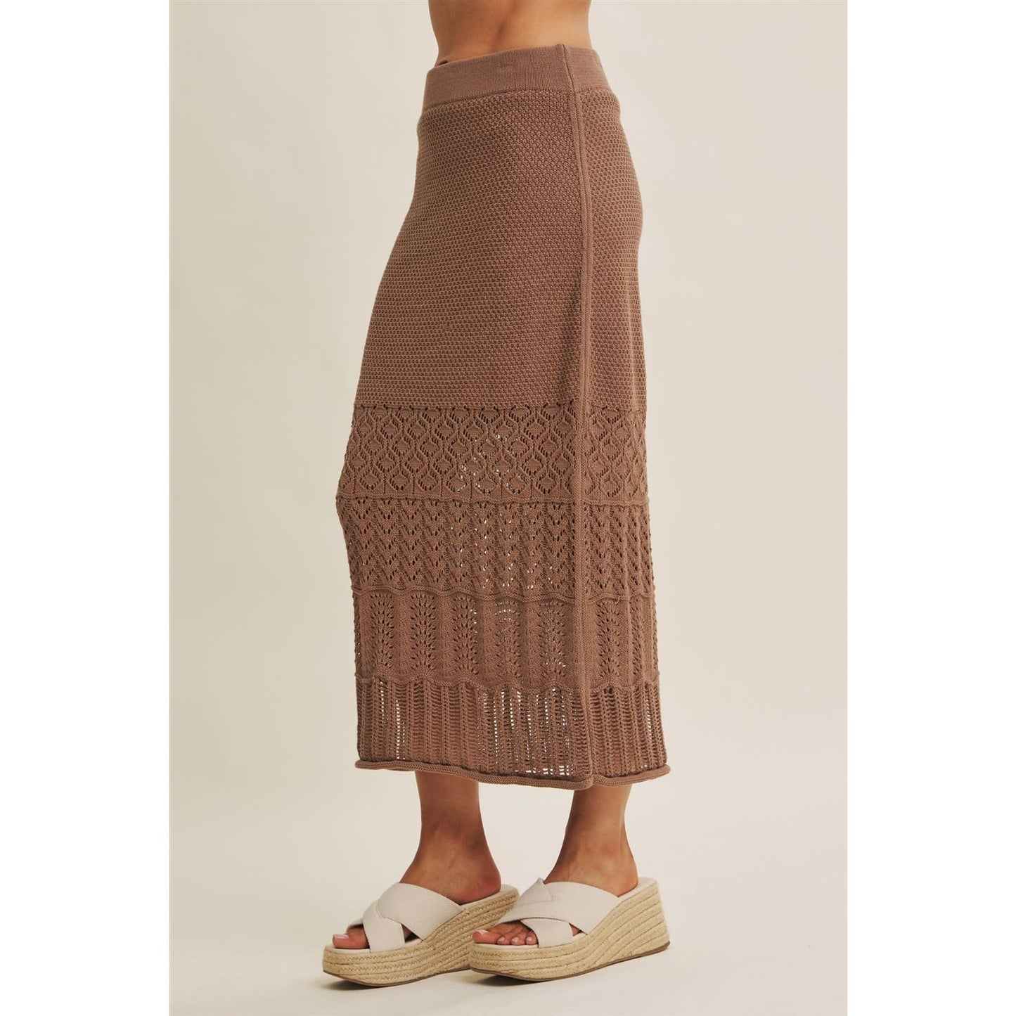 Ophelia Knit Skirt in Mocha