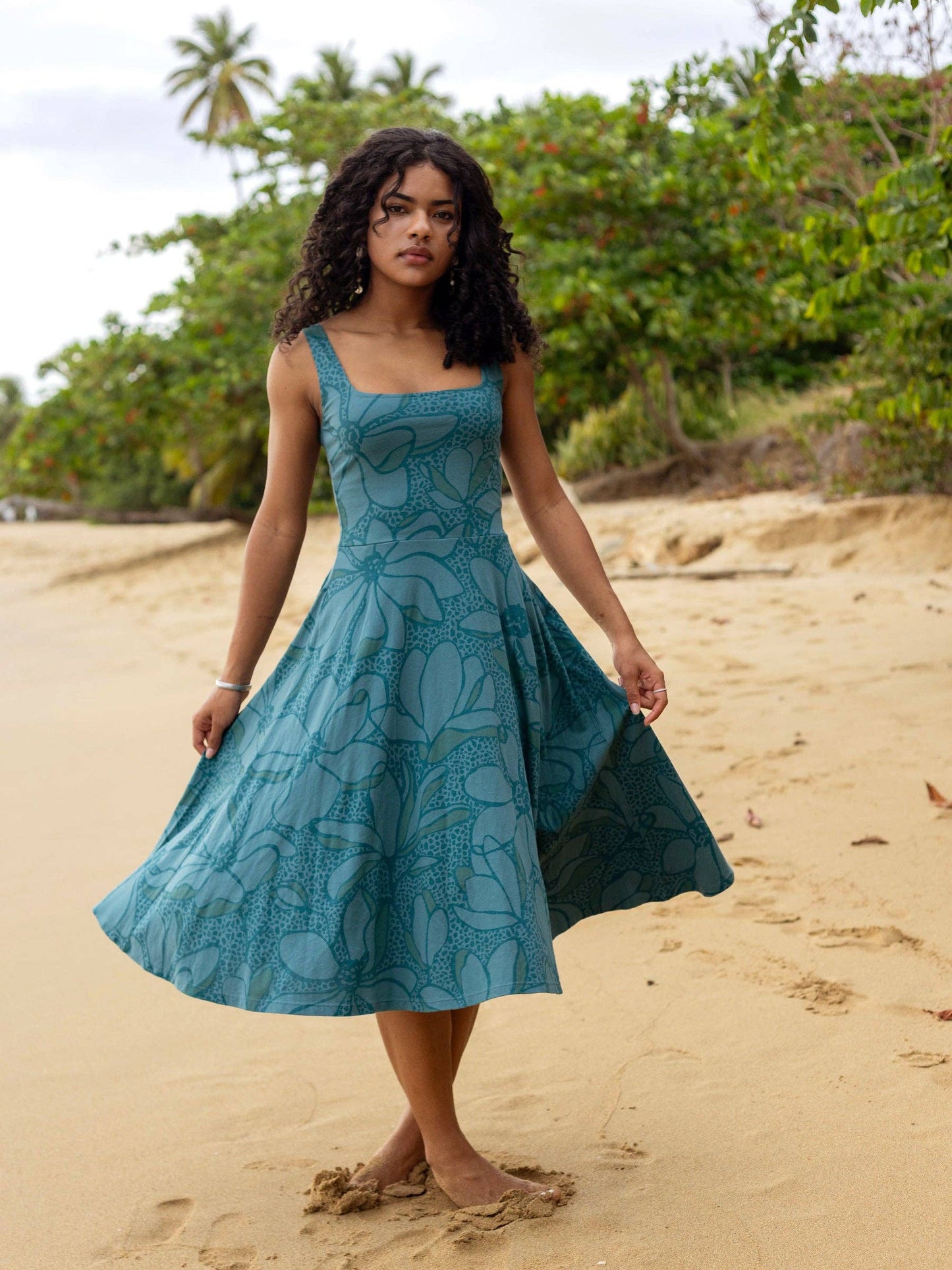 Lily Dress in Oasis by Happy Earth