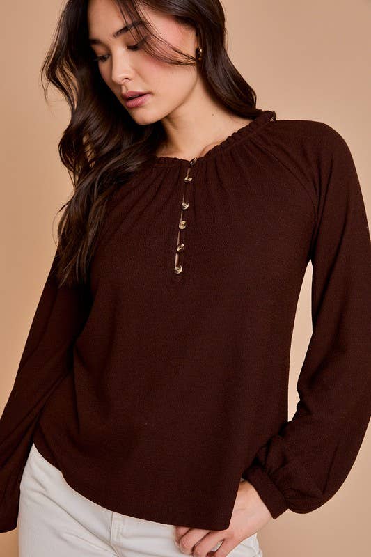 Ivy Top in Brown