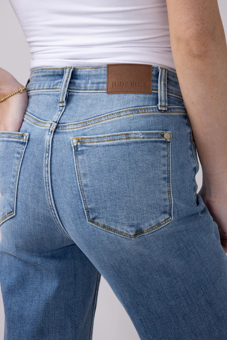 Judy Blue High Rise Trouser Straight Jeans