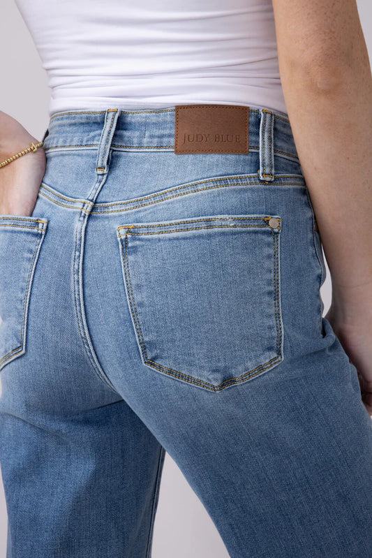 Judy Blue High Rise Trouser Straight Jeans
