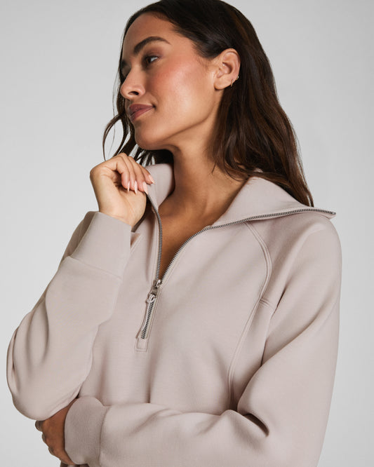 SPANX® AIRESSENTIALS HALF ZIP in French Grey