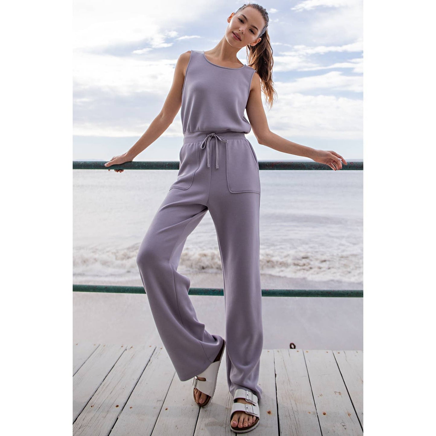 The Goldie Jumpsuit in Mystic Gray