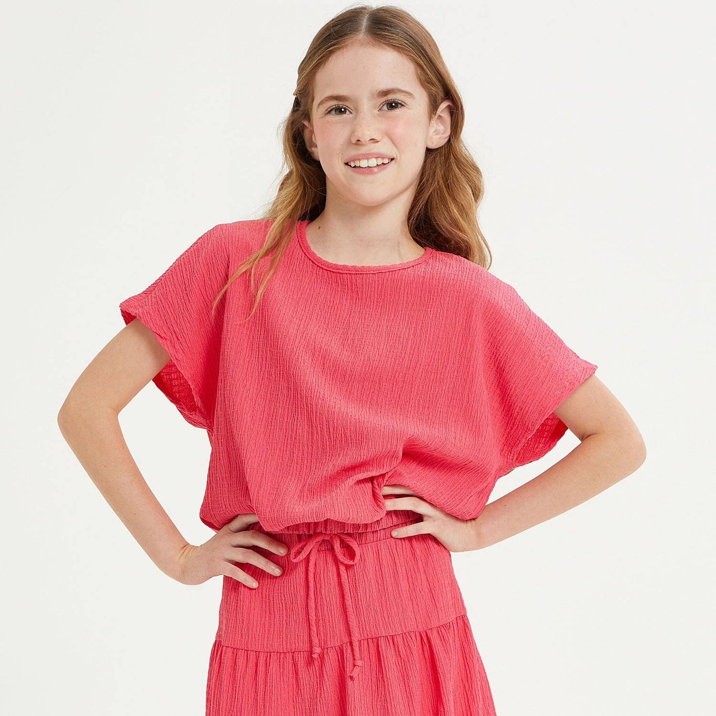 The Addison Top in Hot Pink